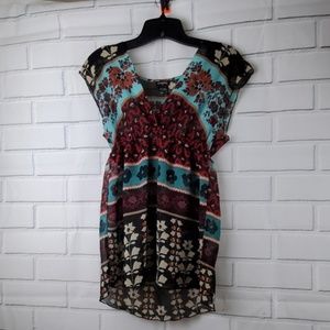 Eyeshadow Sheer Sleeveless Boho Hippie Top Bohemian